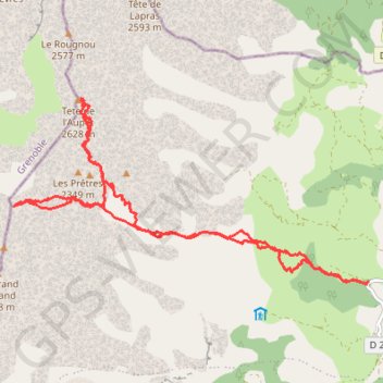 Trace GPS Tête de l'Aupet et Col de Drouillet, itinéraire, parcours