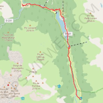 Trace GPS GR 108 A du caillou de Soques à Gabas - Entretien du balisage, itinéraire, parcours