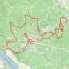 Trace GPS Dans les vignobles de Châteauneuf-du-Pape, itinéraire, parcours
