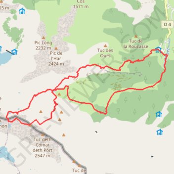 Trace GPS Pic de Serre Haute depuis le bocard d'Eylie, itinéraire, parcours