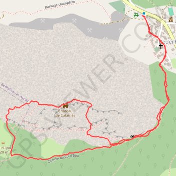 Trace GPS Calamès - Secteur Pilier des Cathares, itinéraire, parcours