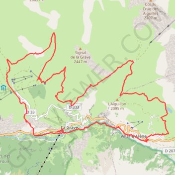 Trace GPS Trophée de la Meije, itinéraire, parcours