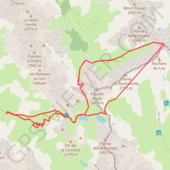 Trace GPS Roche Château - Cerces, itinéraire, parcours