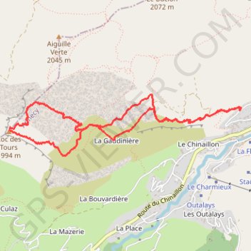 Trace GPS Roc des Tours (Bornes), itinéraire, parcours