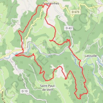 Trace GPS Rando autour Frayssinhes (46 LOT), itinéraire, parcours