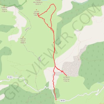 Trace GPS Le Mont, suivi du Lauvet d'Ilonse, itinéraire, parcours