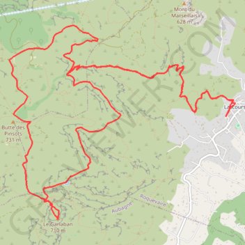 Trace GPS Lascours Garlaban (Geonaute), itinéraire, parcours