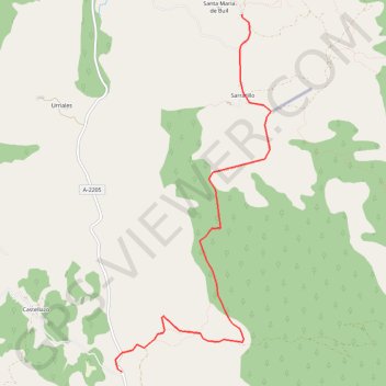 Trace GPS Arcusa - Santa Maria de Buil, itinéraire, parcours