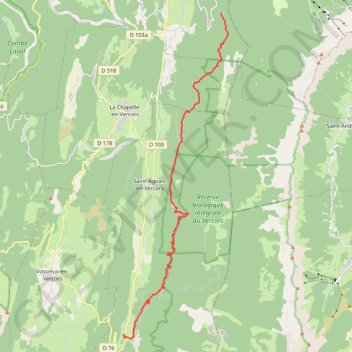 Trace GPS Rousset - Roybon, itinéraire, parcours