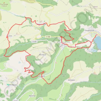 Trace GPS Sancy - Bressouleille - Secteur Chambon-sur-Lac, itinéraire, parcours