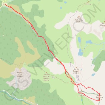 Trace GPS Ski Rando - Pic de Balbonne, itinéraire, parcours
