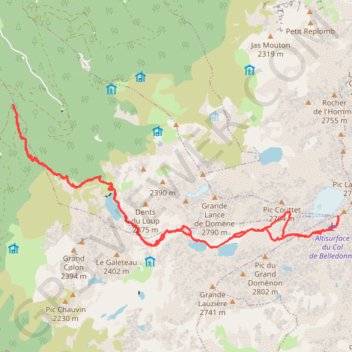 Trace GPS La Croix de belledonne, itinéraire, parcours