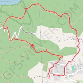 Trace GPS Bois de Motaillas VITRAC, itinéraire, parcours