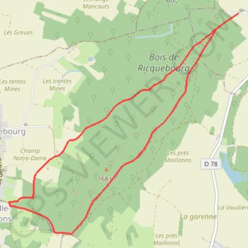 Trace GPS Circuit du Bois Village - Gury, itinéraire, parcours