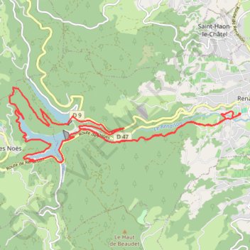 Trace GPS Circuit du Championnat de des sapeurs pompiers de la Loire - Renaison, itinéraire, parcours