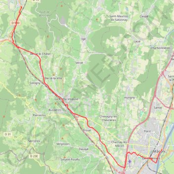 Trace GPS Mâcon\ Cluny, itinéraire, parcours