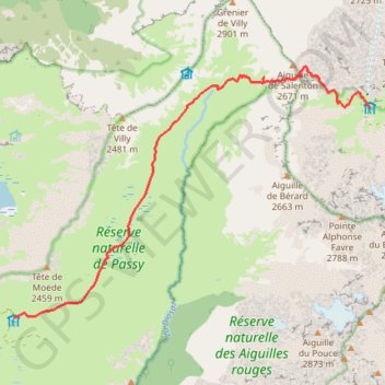 Trace GPS Col de Salenton, itinéraire, parcours