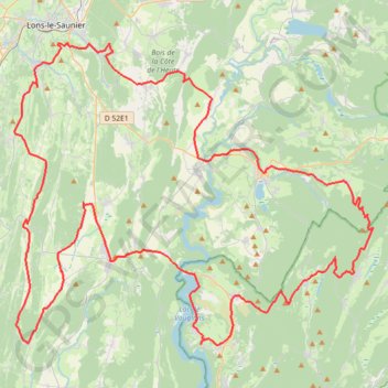 Trace GPS JURA LONS ORGELET PRESILLY, itinéraire, parcours