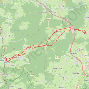 Trace GPS Vielsalm, itinéraire, parcours