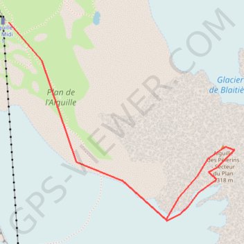 Trace GPS Aiguille des Pélerins, itinéraire, parcours
