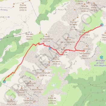 Trace GPS Du refuge de Doran à Bombardellaz, itinéraire, parcours