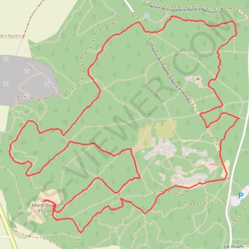 Trace GPS Larchant Bois d'Hyver - La Roche au diable, itinéraire, parcours
