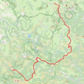 Trace GPS GTA2 LesEstables Lanarce, itinéraire, parcours