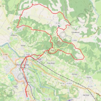 Trace GPS Gurmençon - Goès - Faget, itinéraire, parcours