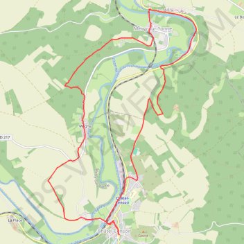 Trace GPS De Chatel Censoir à Merry-sur-Yonne, itinéraire, parcours