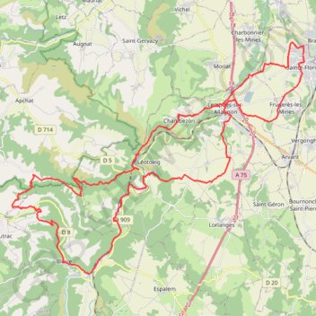 Trace GPS Vallée de l'Allagnon - Sainte-Florine, itinéraire, parcours