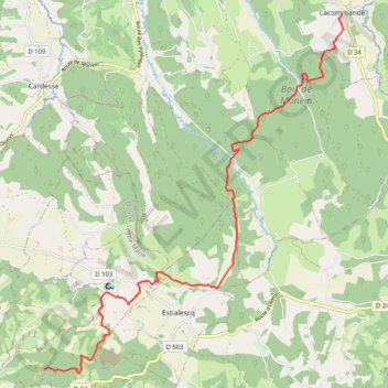 Trace GPS La voie d'Arles de Lacommande à Oloron, itinéraire, parcours