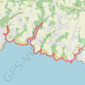Trace GPS Brigneau doelan, itinéraire, parcours