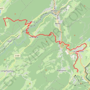 Trace GPS Haut-Jura - Prémanon - Château des Près, itinéraire, parcours