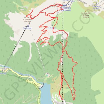 Trace GPS Pic de la Sagette, itinéraire, parcours