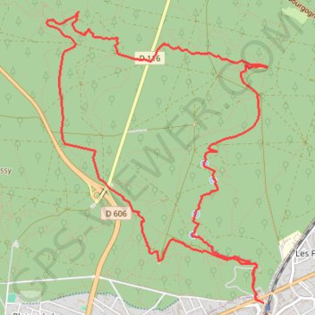 Trace GPS Fontainebleau Tour Denecourt, itinéraire, parcours