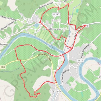 Trace GPS Caillac - Mader, itinéraire, parcours