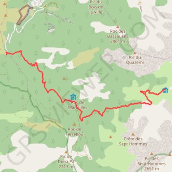 Trace GPS Pic et tour du Canigou, itinéraire, parcours