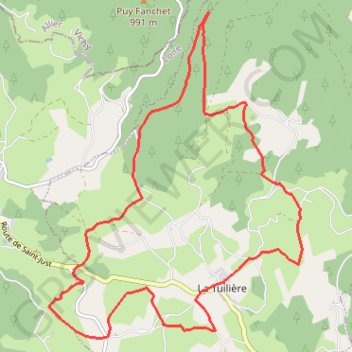 Trace GPS La Croix de l'Epinat - La Tuilière, itinéraire, parcours