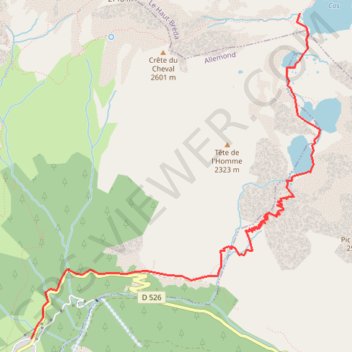 Trace GPS Sept Laux par le Rivier d'Allemont, itinéraire, parcours