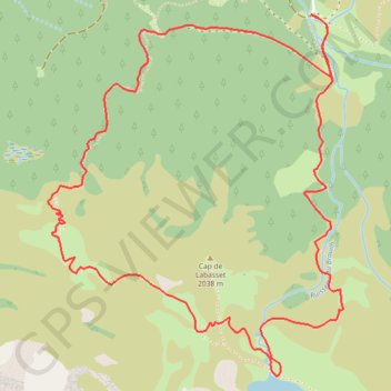 Trace GPS Lac de Peyrelade et cabane de Lahus, itinéraire, parcours