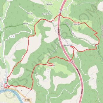 Trace GPS Laroque des Arcs,, itinéraire, parcours