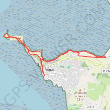 Trace GPS Parcours Fouras les bains, itinéraire, parcours