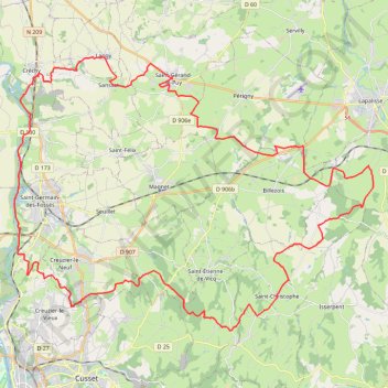 Trace GPS Saint-Gérando, itinéraire, parcours