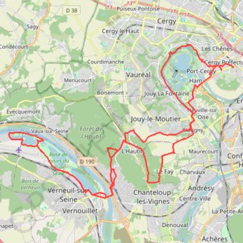 Trace GPS Val De Seine, itinéraire, parcours