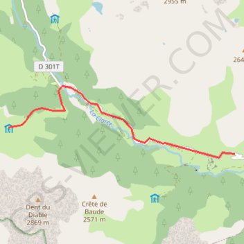 Trace GPS Nevache - Refuge du chardonnet, itinéraire, parcours