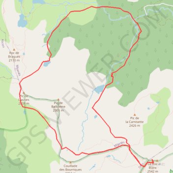 Trace GPS Roc Blanc depuis la Restanque par le col de l'Egue, itinéraire, parcours