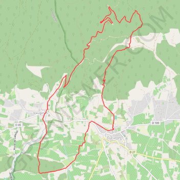 Trace GPS Cucuron-Vaugines, itinéraire, parcours