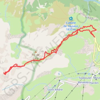 Trace GPS Col du Lary, itinéraire, parcours