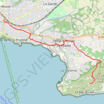 Trace GPS Gavaresse, itinéraire, parcours