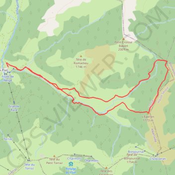 Trace GPS Col de Jaillet et l'Eperon, itinéraire, parcours